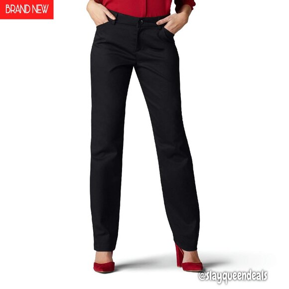 Pants - Wrinkle-Free Relaxed Fit Straight Leg Pant, Mid Rise, Stretch Fabric